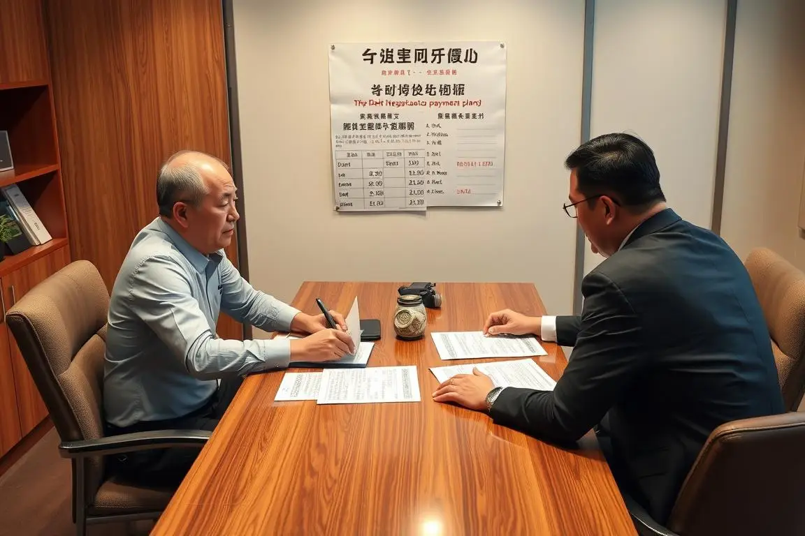 徵信社專業人員進行債務協商談判