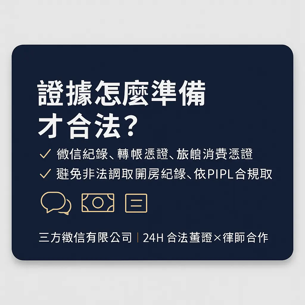 合法證據蒐集指引