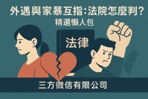 雙方互控外遇家暴:法院怎麼看?最新實務5大觀點整理 三方徵信社-律師見證/合約保證 外遇家暴