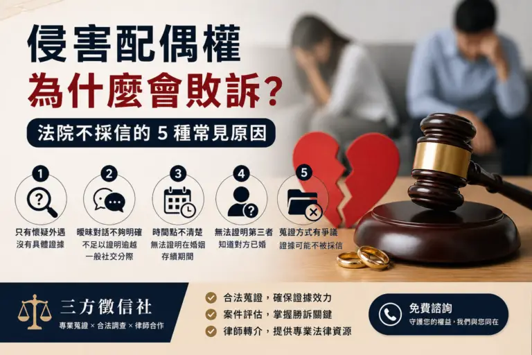 侵害配偶權敗訴