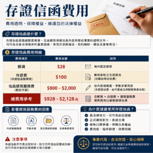存證信函費用多少