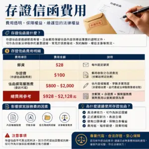 存證信函費用多少
