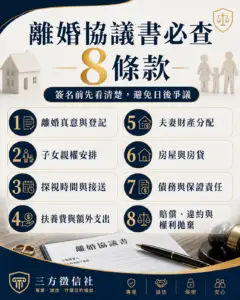 離婚協議書條款參考