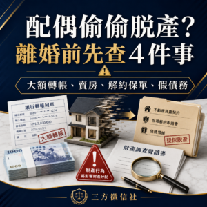 離婚前先查4件事情-離婚財產分配不是一人一半